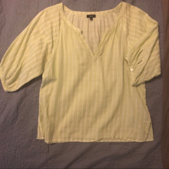 Talbots Green/White shirt - Picture 2 of 6